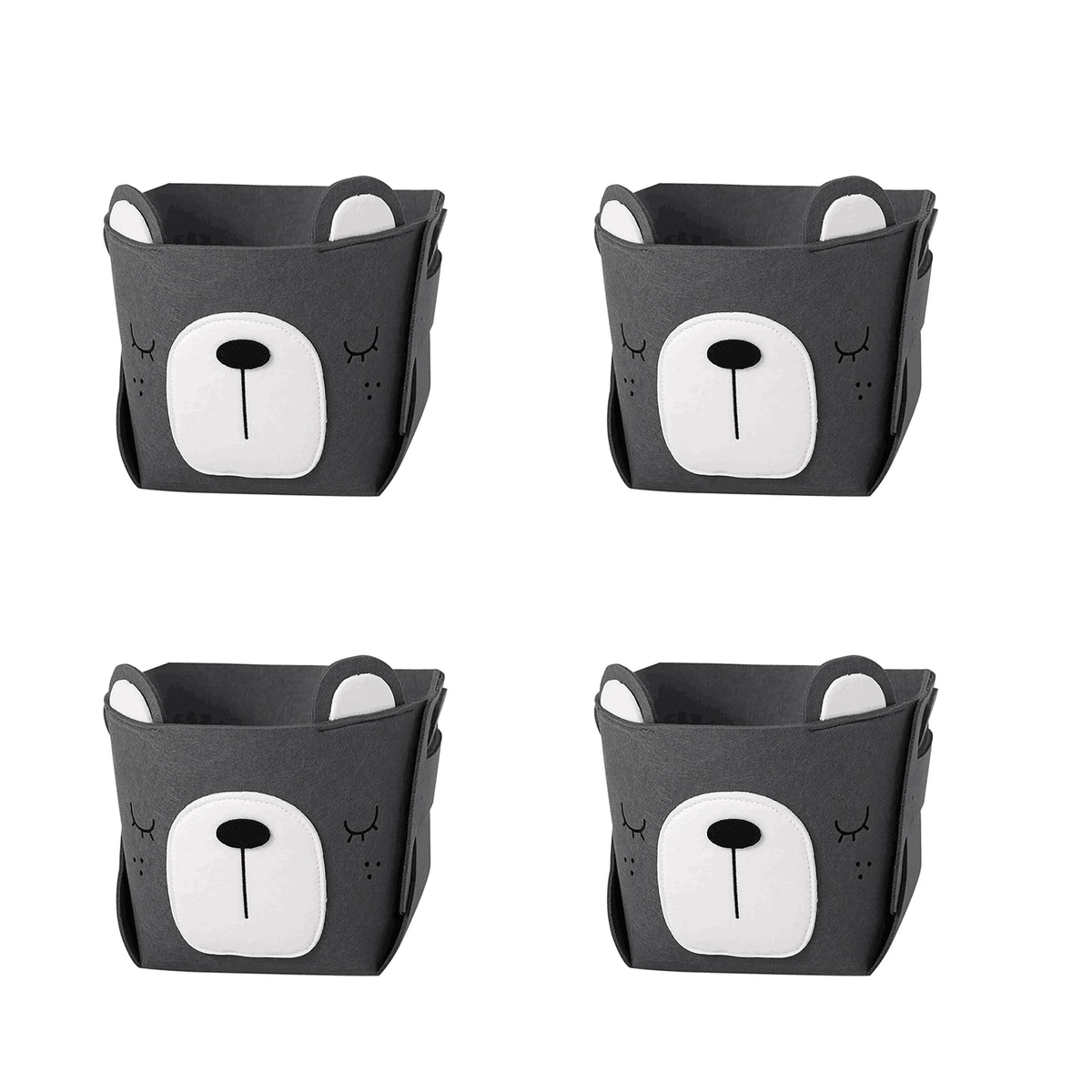 panier rangement pliable coton bio animal mignon blanc moderne jouets enfants