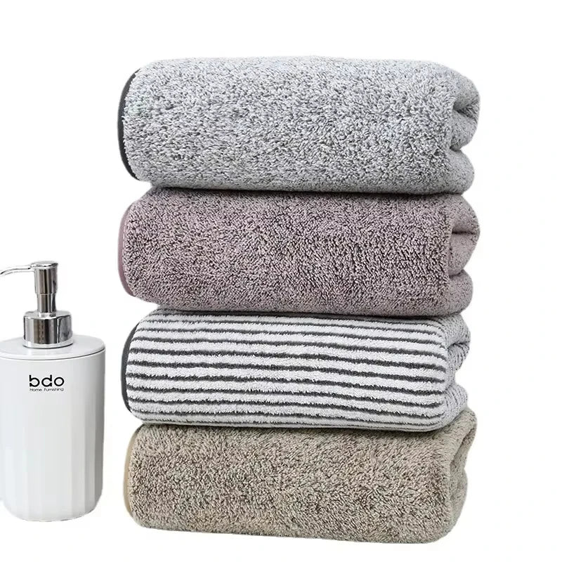 serviettes bain fibre bambou rayées moderne gris clair absorbantes rapide séchage lavage machine qualité