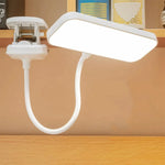 lampe table led clip usb rechargeable moderne blanc flux lumineux variable nocturne étude