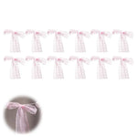 décoration festive guirlande nœuds rose tissu texturé semi transparent mariage anniversaire enfant baby shower