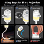 projecteur blanc bleu clair led usb motifs transparent moderne adhésif veilleuse ambiance decoration murale