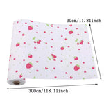tapis table réutilisable adhésif moderne points colorés blanc rose vert rouge 30x300cm