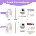 peinture numéros personnalisable portrait souriant toile artiste divers couleurs blanc gris kit débutant