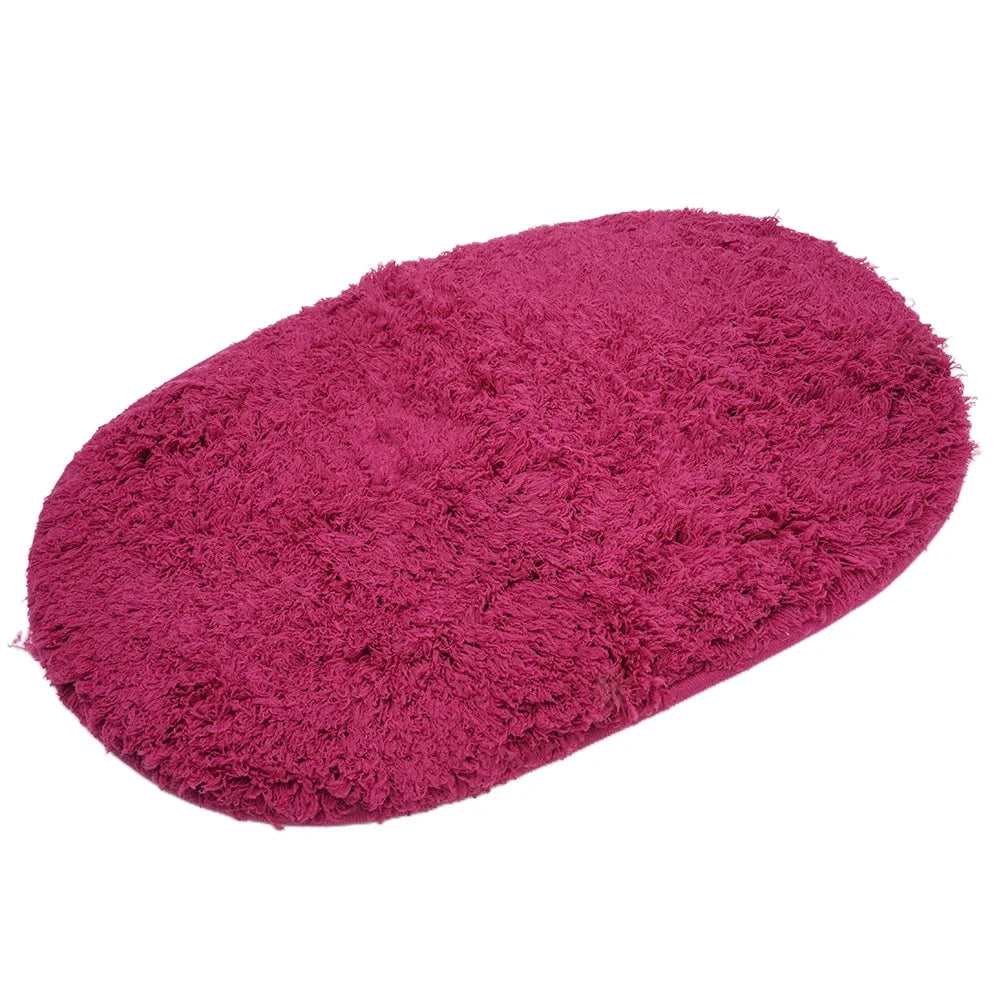 tapis bain doux pelucheux rose fuchsia beige vert clair moderne salon chambre