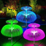 lumière solaire led moderne bleu vert violet blanc jardin feuilles floral piquet fixe