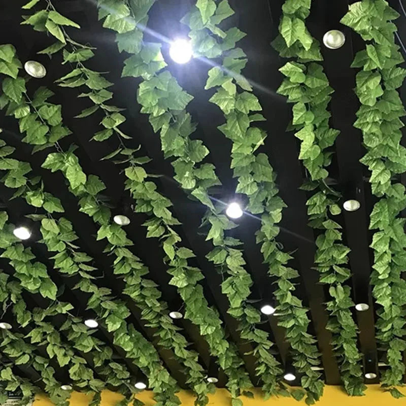 guirlande artificielle feuilles lierre vert vigne décorative murale naturelle maison jardin extérieur