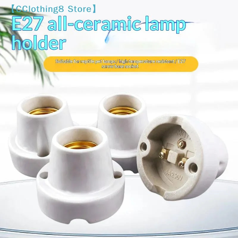 support lampe extérieure céramique blanc lisse industrielle E27 étanche