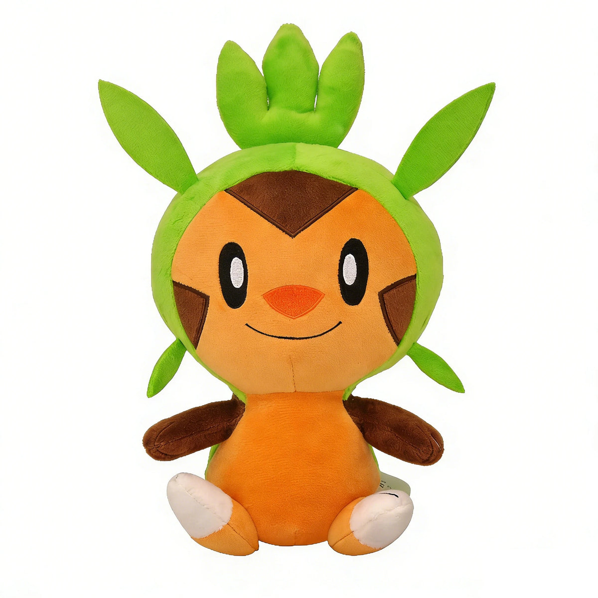 peluche rockruff marron vert 35cm coton pp douce yeux animés dessin animé mignon