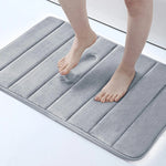 tapis bain doux bleu marine gris clair marron foncé moderne 60cm 40cm
