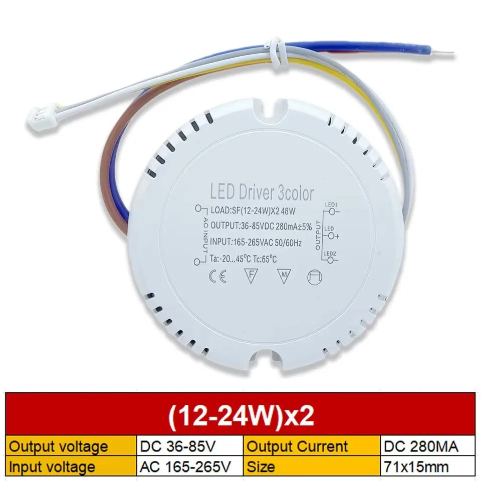 contrôleur led driver alimentation 12v 24v 36v blanc moderne 66x21mm 71x15mm