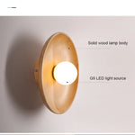 lampe murale bois clair rayures horizontales led moderne 15cm 18cm 28cm 35cm