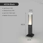 lumière solaire moderne noire ip65 40cm 60cm led jardin extérieur