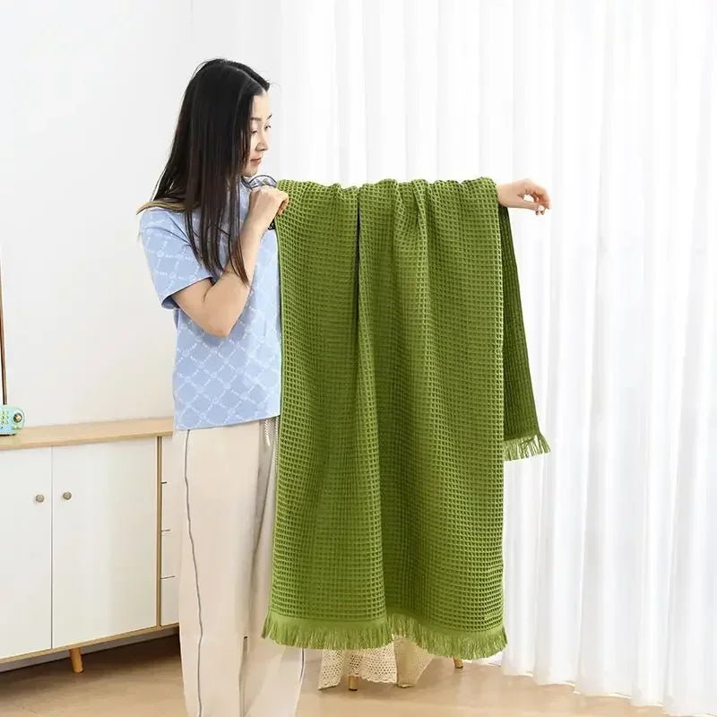 serviette bain coton géométrique rapide moderne multicolore grande taille bleu marine gris rose vert