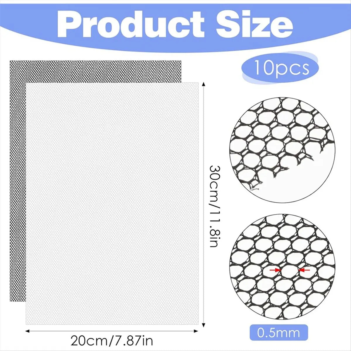 masques imprimables feuilles plastique mesh hexagonal accessoires fursuit fabrication artisanale 10 feuilles 30x20cm 0.5mm