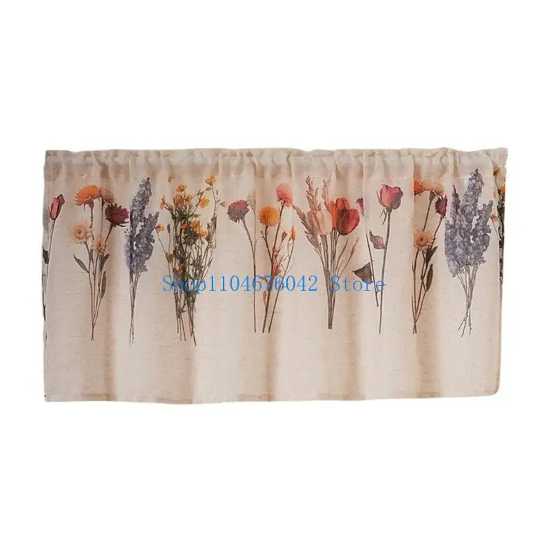 rideau fleurs séchées beige clair rustique opacité 100cm 60cm 70cm 60cm cotonextérieur boutique
