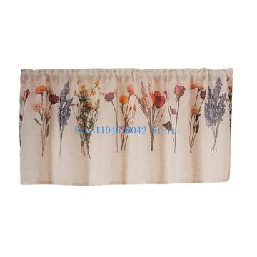 rideau fleurs séchées beige clair rustique opacité 100cm 60cm 70cm 60cm cotonextérieur boutique