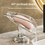 porte savon ventouse transparent moderne salle bain ours tête drainage sans perçage