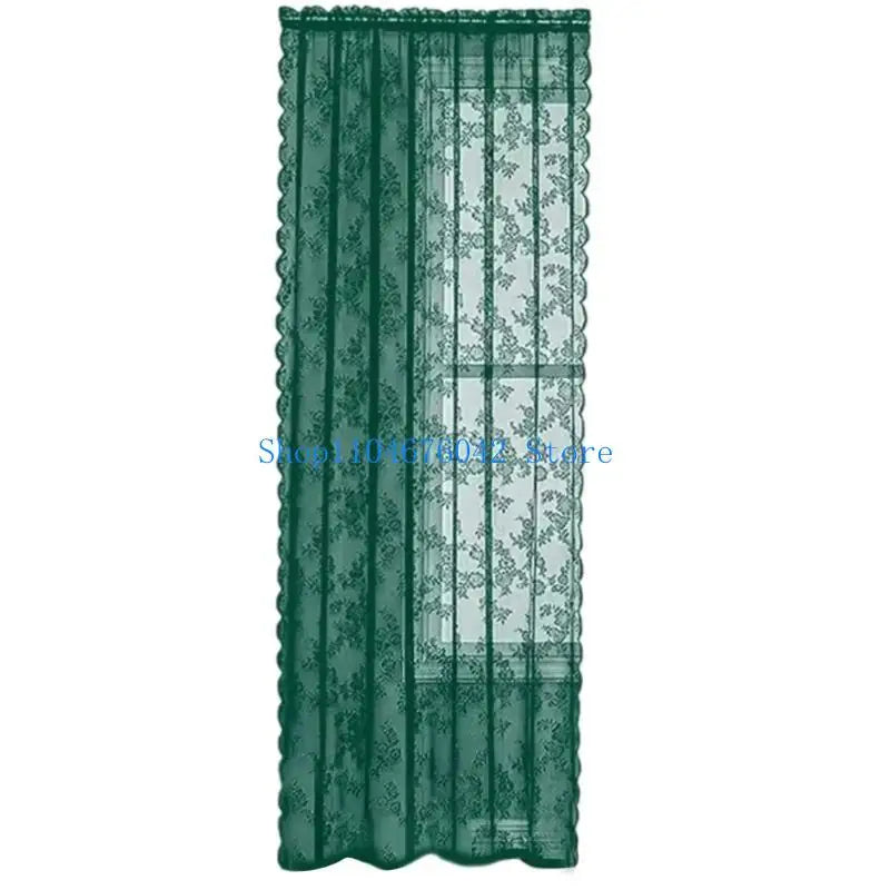 rideaux ajourés floral noir romantique vintage tringle métallique chambre salon opaque transparent