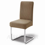 housse chaise marron clair jacquard polyester moderne protection extérieure intérieure mariage banquette
