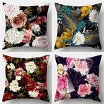 taies d'oreiller carrées fleurées polyester contemporaines 40x40cm 45x45cm 50x50cm 60x60cm