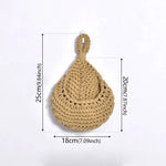 paniers rangement crochet rustique beige respectueux environnement boho chic decoration cuisine