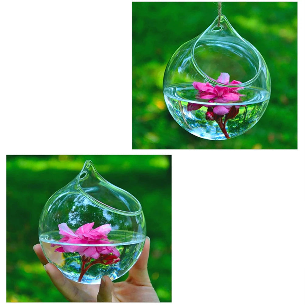 vase table transparent verre texturé minimaliste suspension 10cm 12cm fleur roseintérieur anneaususpension