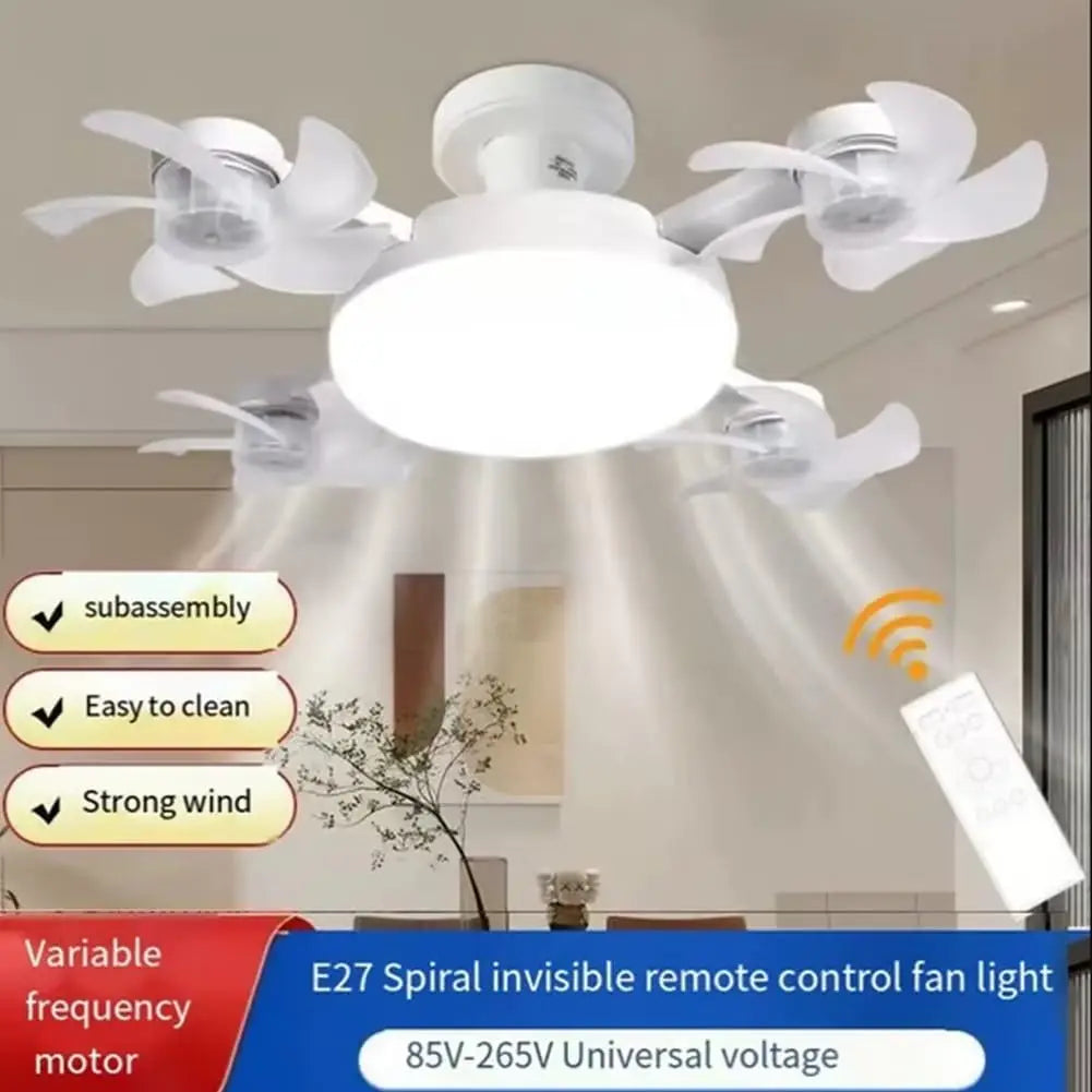 ventilateur lumière intégrée moderne blanc contemporain télécommande interrupteur muralModes lumière blanc neutre chaud