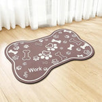tapis animal motif os blanc texture douce moderne gris clair gris foncé absorbant rapide