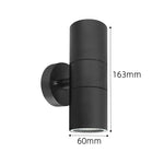 projecteur led mural extérieur noir argenté ip65 moderne surface monté verre trempé