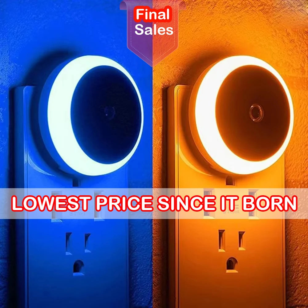 lampe nuit led ronde capteur automatique couloir salle bain chambre