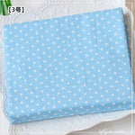 tissu coton bleu clair imprimé points rayures triangles zigzag moderne décontracté biodegradable 160cm