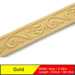 bordure murale autoadhésive 3d argent beige doré cuivre doré motifs floraux élégants décoration mur