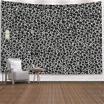 tapis léopard moderne clips noir blanc marron rose salon chambre