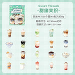autocollants boissons aquarelle fruits bouteilles verres opaques illustratifs scrapbooking artisanat collage journaling