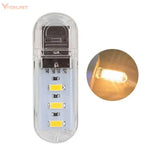 lampe led rechargeable usb transparente moderne leds veilleuse camping portable compact