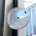 horloge murale transparente aiguilles noires pointeur rouge moderne sans bruit chambre