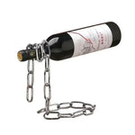 support bouteilles argent doré moderne chaînes métal decoration intérieur bar