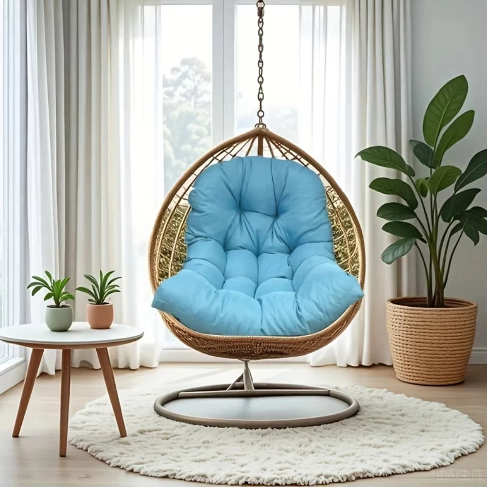 coussin rembourré tissu épais couleur verte bleu marron gris moderne confortable fauteuil suspenduextérieur jardindecorationintérieur