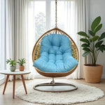 coussin rembourré tissu épais couleur verte bleu marron gris moderne confortable fauteuil suspenduextérieur jardindecorationintérieur