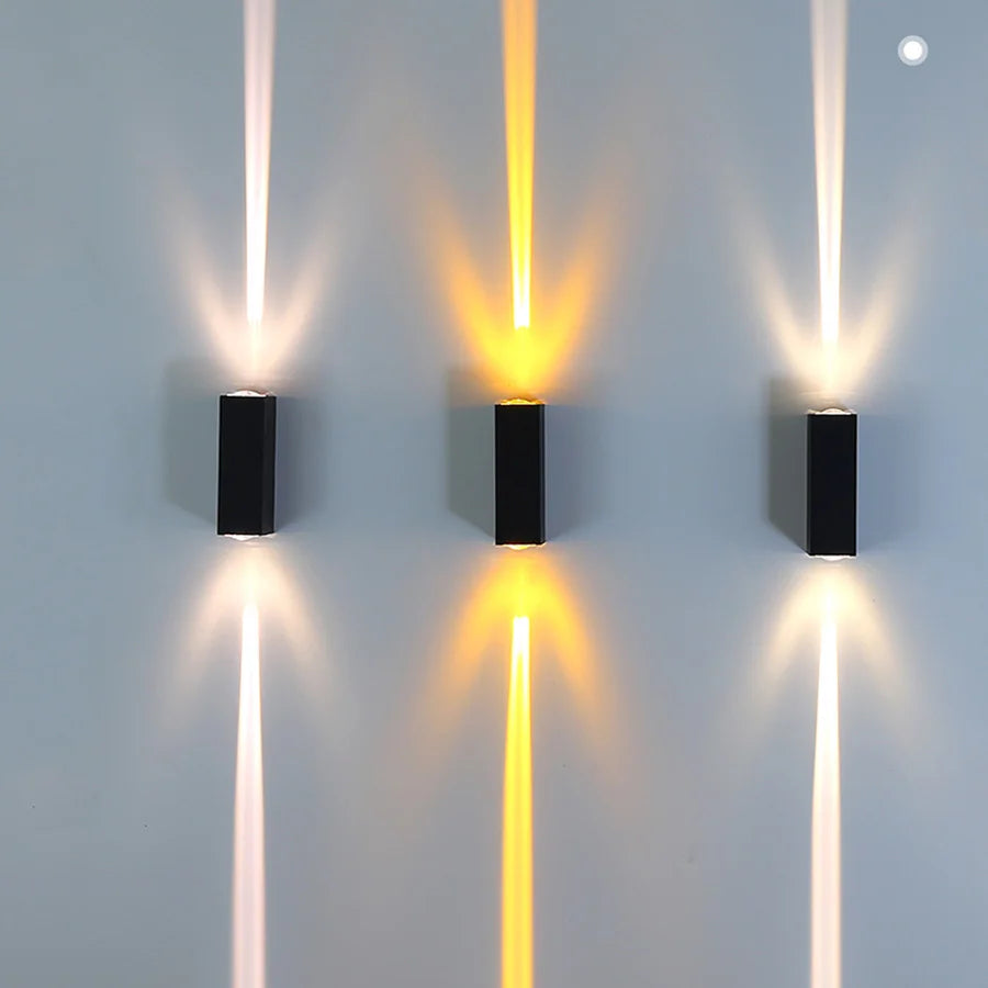 lampes murales led extérieures étanches modernes 6w 10w 20w noir jaune blanc rouge bleu