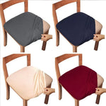 housses chaise élastiques polyester simples sans motif gris bleu marine beige clair bordeaux noir