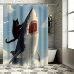 Rideau de douche imperméable polyester motif animal