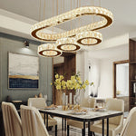 suspension lumineuse moderne or transparent strass rc dimmable 249 2000lm 90 260v