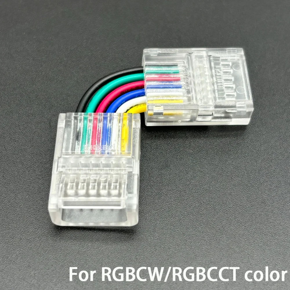 connecteurs led transparents 10mm 8mm 12mm 2pin 3pin 4pin 5pin clips modernes no welding