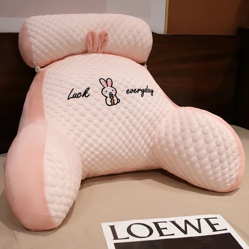 oreiller lecture ergonomique support dorsal réglable coussin lombaire doux mousse pe polyester pointillé moderne