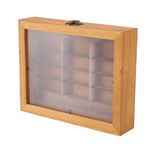 décoration étagère miniature livres pliés boîtes vitrine bois élégante rustique vintage compartments wooden grains