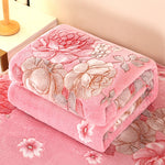 couverture polaire fleur rose printemps automne portable qualité hospitalière hôtelière voyage maison