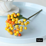 Bouquet artificiel baies rouge bleu vert feuilles naturel intérieur extérieur 30CM