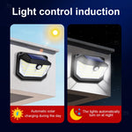 lampe solaire moderne led noir blanc bleu ip65 étanche capteur mouvement autoinstallationextérieur patio jardin