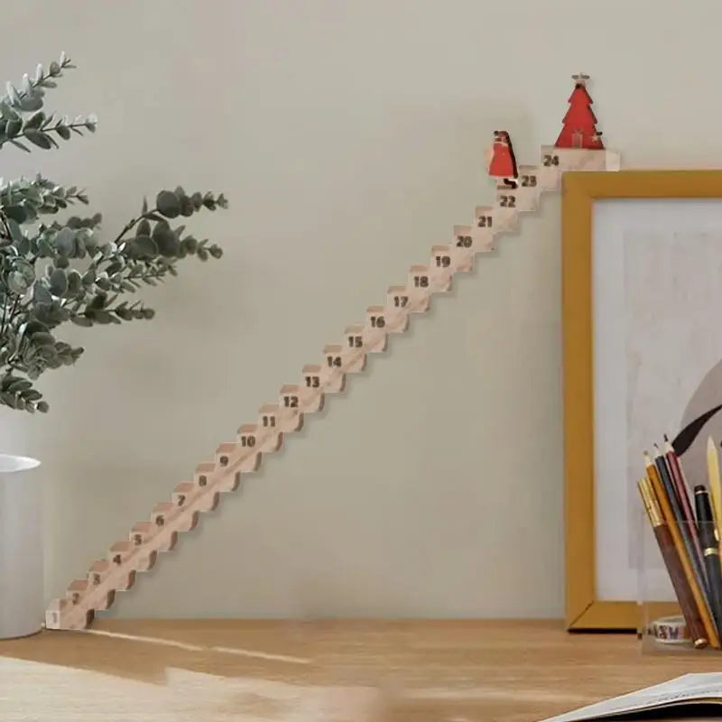 Compte à rebours Noël Père Noël grimpant